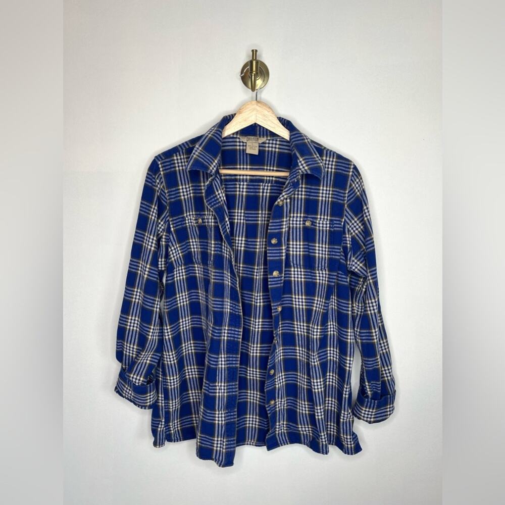 Duluth Blue Plaid Flannel Button Shirt - Picture 3 of 4